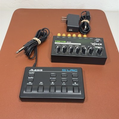 Mini Audio Mixer, 6-Channel Stereo Line Mixer & Alesis LRC Audio Recorder Wire