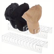 2pcs Hat Stand for 24 Baseball Caps 2 pack No Install Acrylic Hat Holder