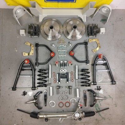 67-69 Chevy Camaro MUSTANG II Coil-Over IFS 2'' Drop 5x5 Power LHD Rack 