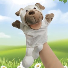 Puppy Hand Puppet Soft Animal Plush Toy with Movable Mouth Interactive Storyt...