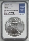 2017 Silver Eagle - First Day of Issue - NGC MS70 - Moy Signature