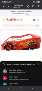 Little Tikes Red Car Novelty Toddler Bed Frame Plastic Wood Kids Bedroom