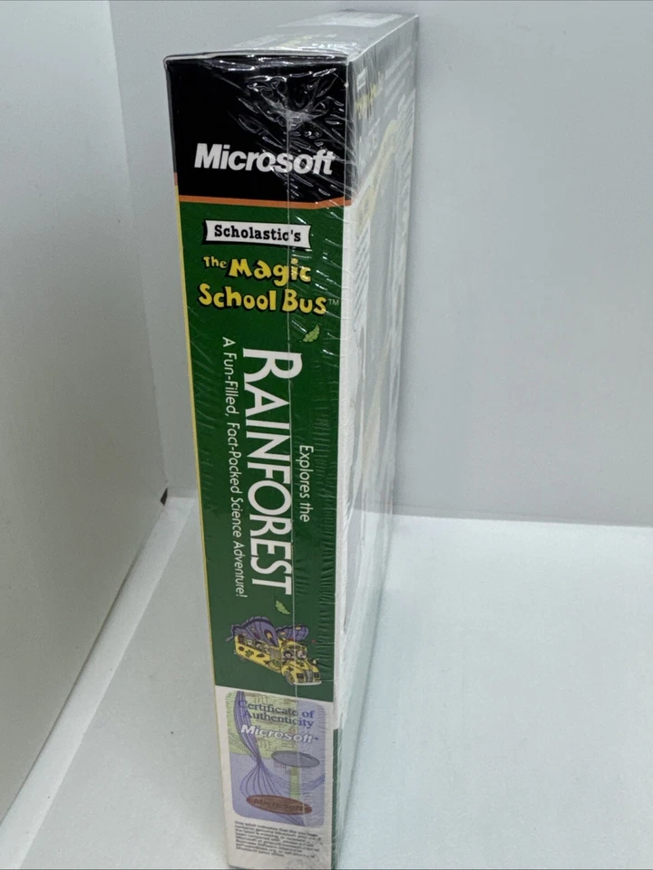 1997 Microsoft MAGIC SCHOOL BUS Explores The Rainforest CDROM Big Box SEALED PC - Image 2 of 4