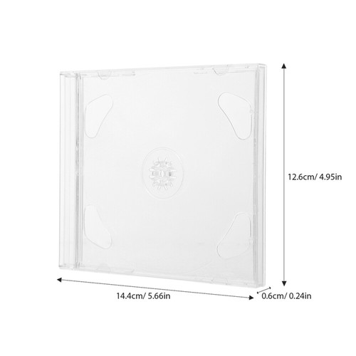 10pcs Disc Protective Boxes Standard DVD Case Portable CD Storage Organizer Box - Afbeelding 6 van 12