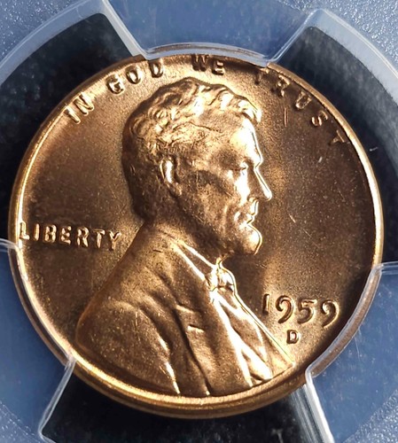 Lincoln 1st Memorial 1c Cent Penny 1959-D PCGS MS66RD DDO Crack On Skull L Error - Picture 7 of 23