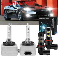 For 2005-2013 Corvette C6 Led Hid Headlight Hi-lo Beam Fog Light Bulbs Combo