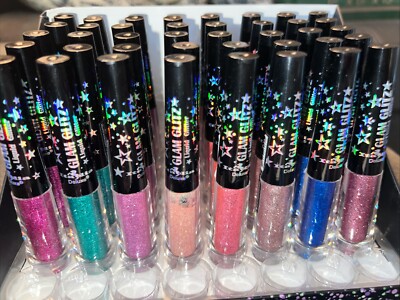 GLAM GLITZ  Liquid GLitter Eyeliner Bundle 8 COLOR Lot WOW  NEW SEALED