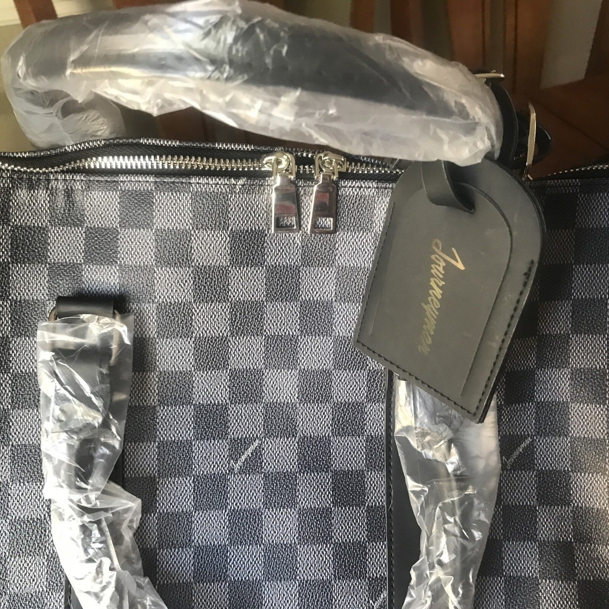 Large Journeyman Black and Gray Checkered Backpack Summit Racing SUM-P42 Summit Racing Equipment® Checkered  main image 3