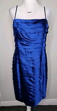 Calvin Klein Royal Blue Spagetti Strap Formal Dress  Size LARGE L Party Wedding 