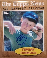 Victor DiMattia Timmy Timmons The Sandlot Autographed 8x10 COA