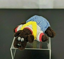 Tonka Pound Puppies Black Dog Bulldog Newborn Outfit Plush Stuffed Animal Korea