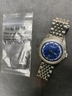 👍 Vintage Men’s Seiko 66-7109 Blue Tuxedo Watch W/ Beads of Rice Bracelet