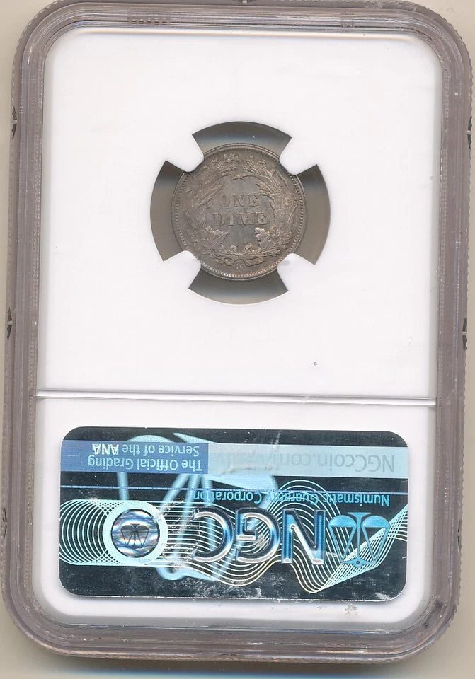 1877 CC 10C Liberty Seated Dime MS 65 NGC - Image 3 of 4