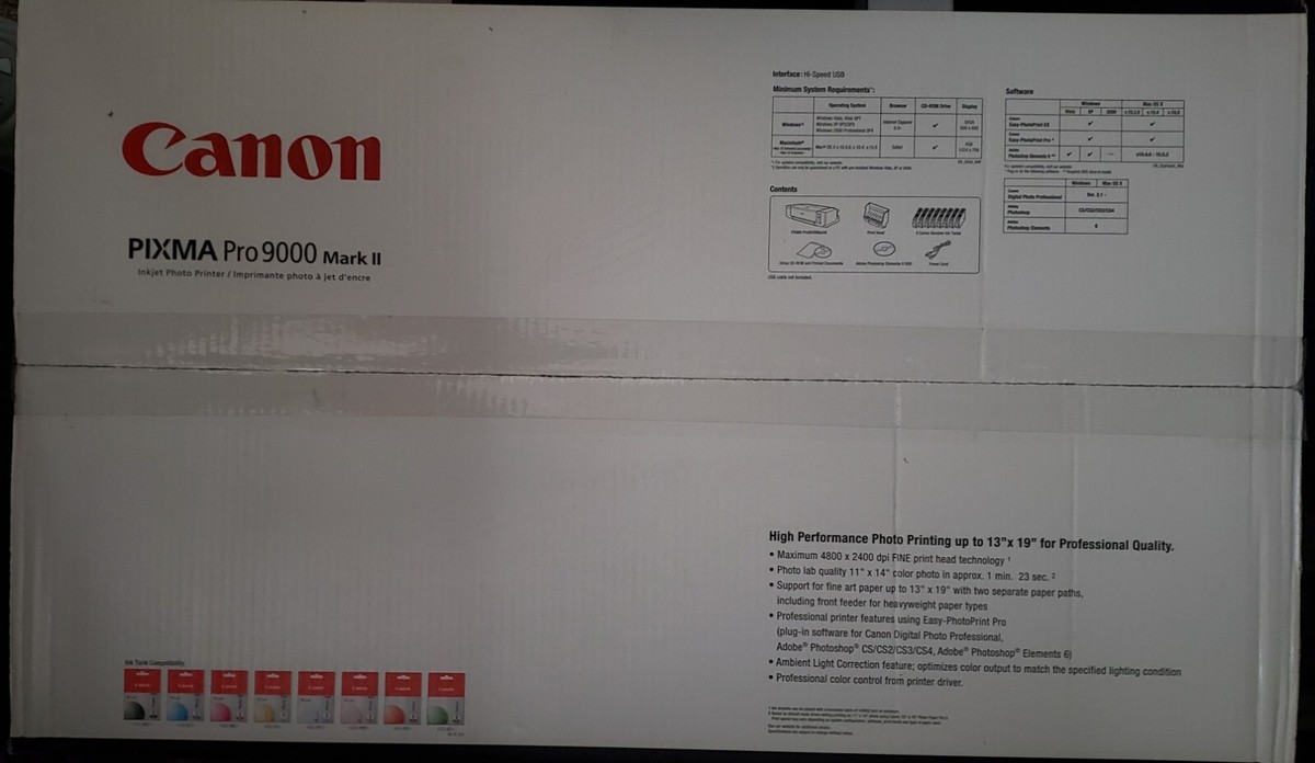 Canon PIXMA Pro9000 MARK II Professional Inkjet Photo Printer