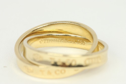 Seltene Version Tiffany & Co. 1837 ineinandergreifende Kreise Ring ALLE 18 KY Gold Gr. 6 3/4 - Bild 4 von 5