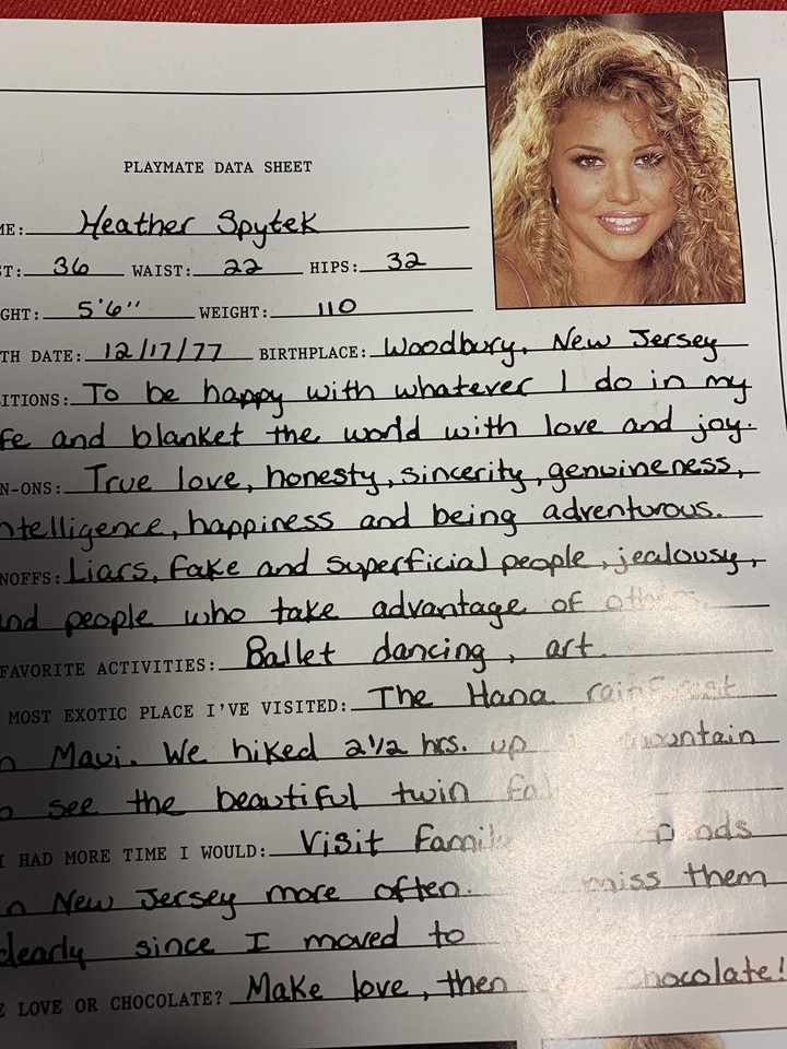 Playboy Magazine June 2001 Issue Featuring Playmate Heather Spytek