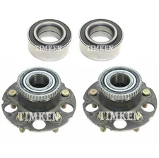 Front and Rear Wheel Bearings & Hubs Kit Timken For Honda Odyssey FWD 1999-2004