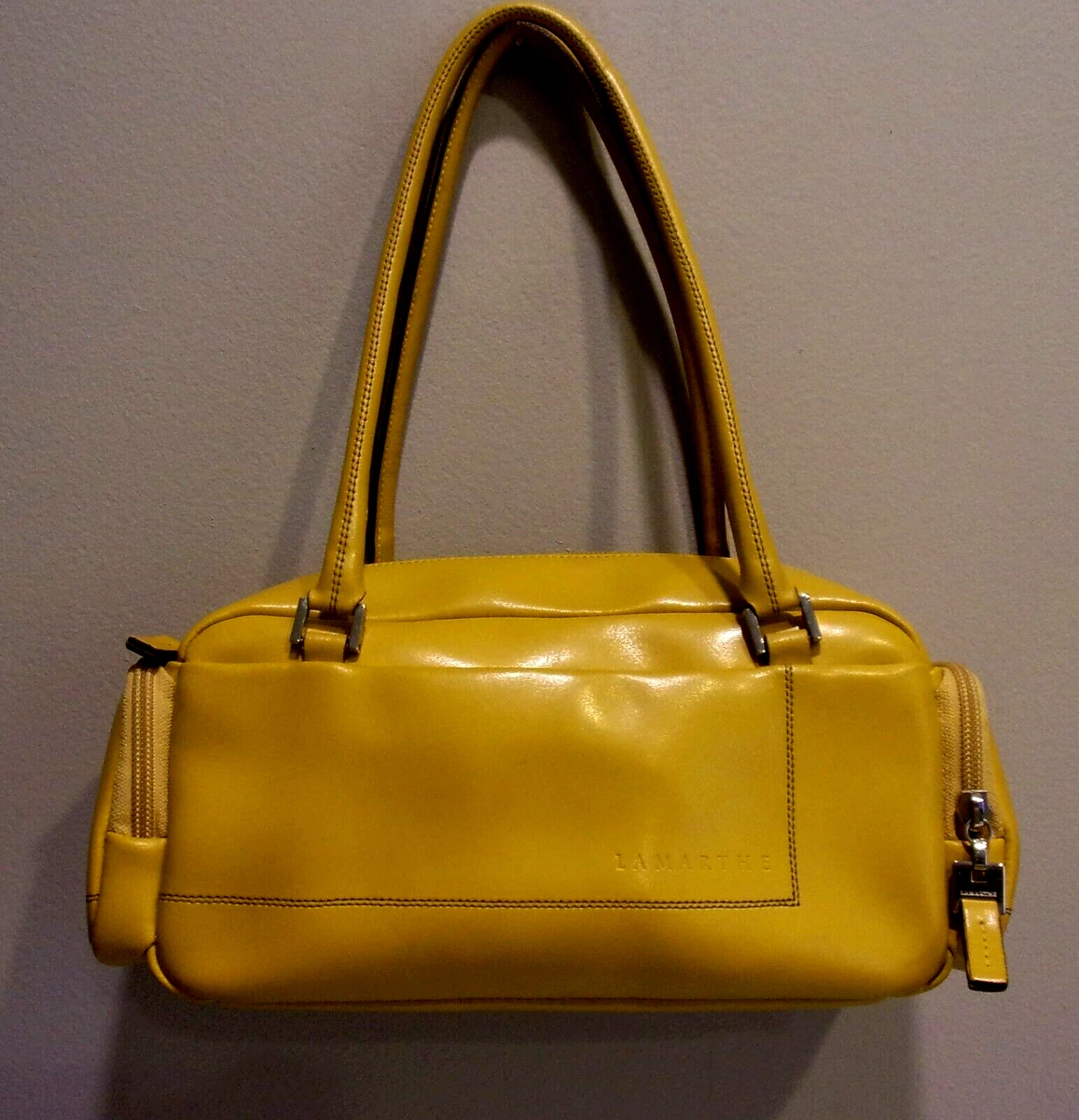 Leather handbag LAMARTHE Yellow in Leather - 40828793