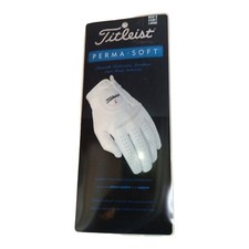 Titleist Perma Soft Golf Glove Men's LEFT Cadet, 2017, White NEW Large