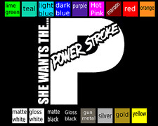 Pair She Wants The Powerstroke Decal Sticker Ford Te444 7.3 Diesel Truck