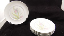 Lot de 6 assiettes plates en porcelaine de Limoges Ancienne Manufacture Royale