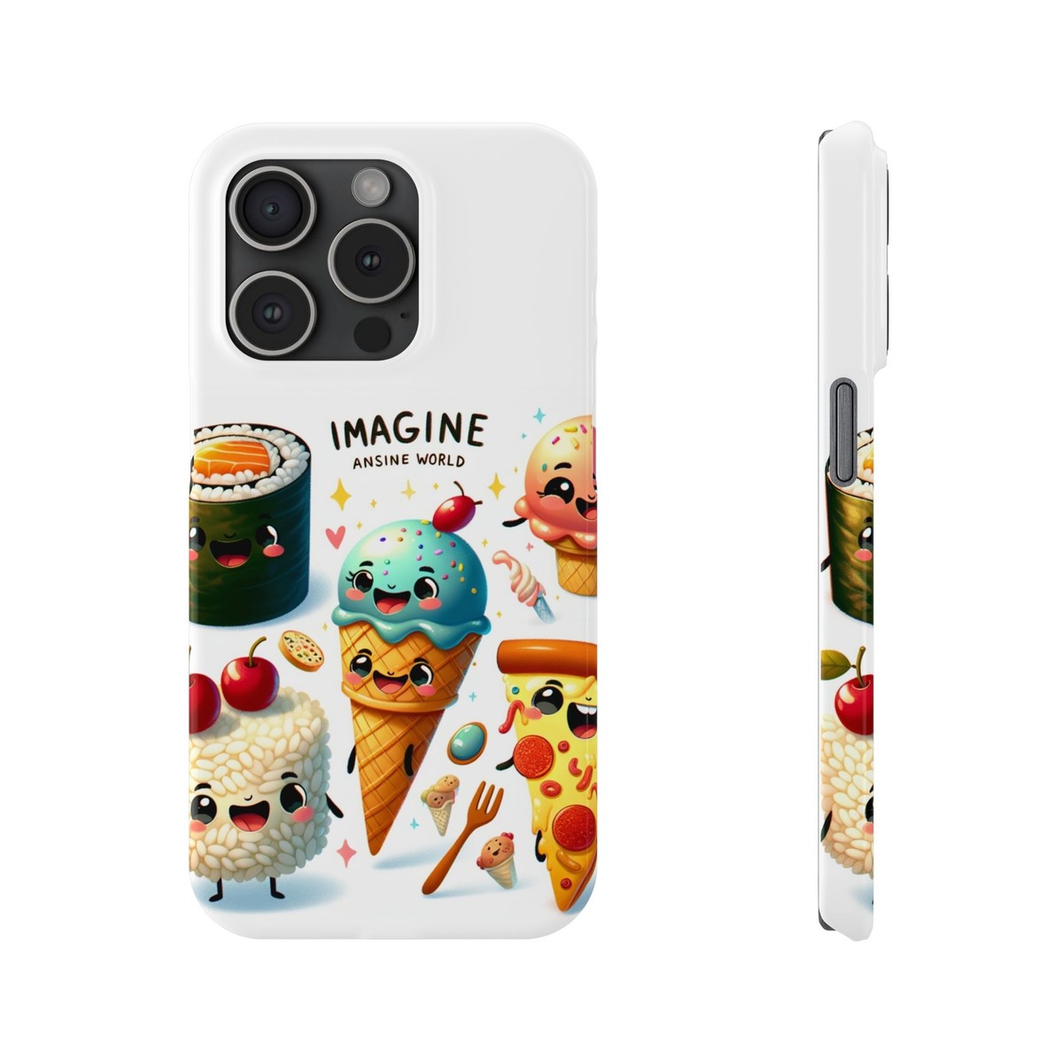 Phone Cases - Smiling Food Characters Design Phone Cases - Smiling Food Characters Design