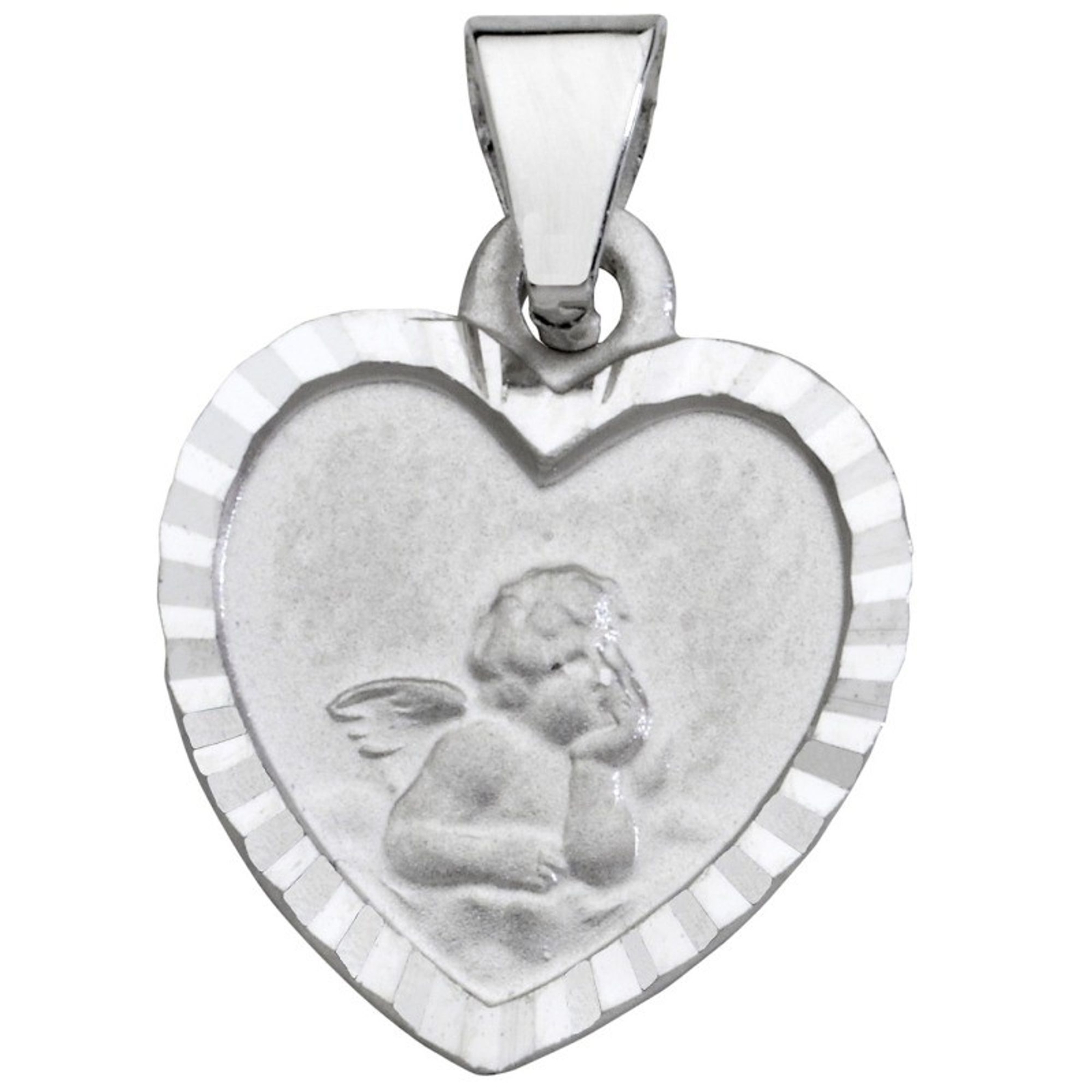 Базовое золото EN14W Kinder Anhnger Herz Schutzengel 14 карат 585 проба Kinderschmuck 37890₽