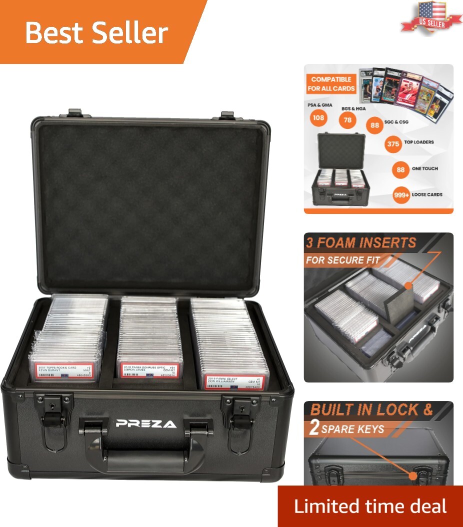 preza graded card storage box PREZA Graded Card Case (Carbon Fiber