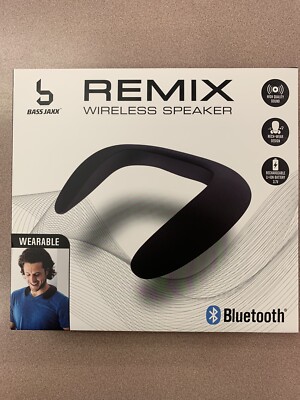 Remix Wireless Wearable Speakers Bluetooth Version Black  **NEW**SEALED**