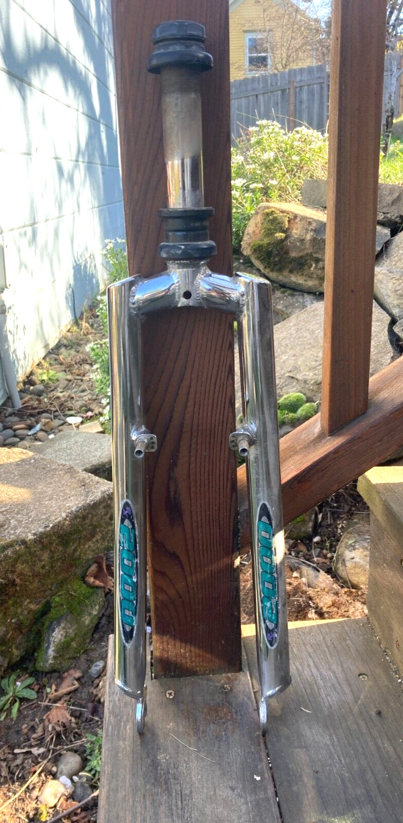 Vintage 26" Segmented Mountain Bike Fork Chrome Silver xbike