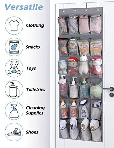 Over The Door Shoe Organizer Hanging Closet Holder Hanger Storage Bag gray - Picture 6 of 7