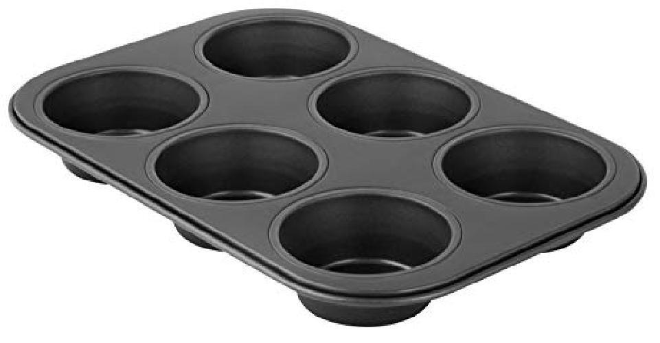 Zenker Black Metallic Stampo Muffin, Acciaio, Nero