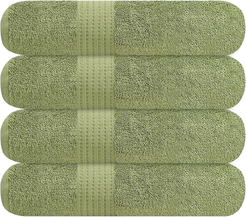 Pack of 4 XL Bath Towels 30 X 60 Inches, Extra Large, 100% Cotton, Heavy Weight, - Picture 6 of 12
