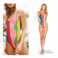 NWT 225 Sz M Mara Hoffman Beachball High Leg Tank One Piece Swimsuit