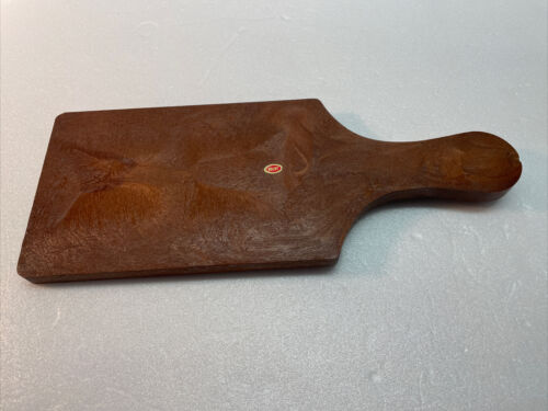Tablero de queso charcutería de corte de madera vintage azulejo y cuchillo de cerámica retro - Imagen 2 de 8
