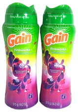 2 Bottles Gain Fireworks In-Wash Scent Booster Beads, Moonlight Breeze 18.2 oz
