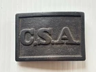 VINTAGE CIVIL WAR CONFEDERATE CSA BELT BUCKLE  EARLY REPRODUCTION