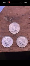 Lot Of 3 1967 Kennedy Half Dollar 40% Silver US Coin 50C