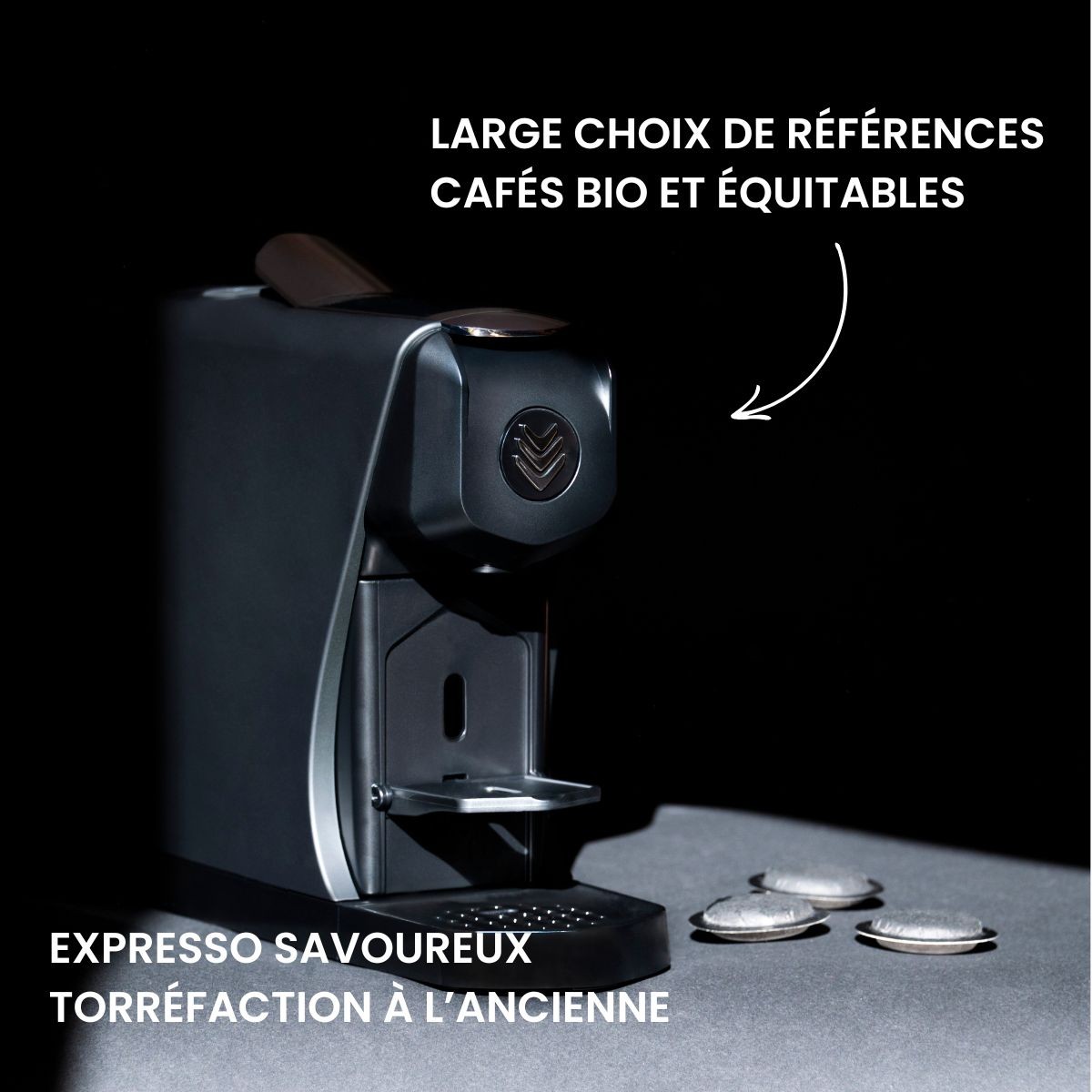 Machine Malongo EOH noir mat cafetière premium avec extraction haute pression