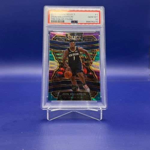 Zion Williamson 2019-20 Panini Select Tri Color Prizm Rookie PSA 10