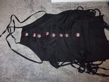Pizza Hut Uniform Apron Employee Bib Black Em...