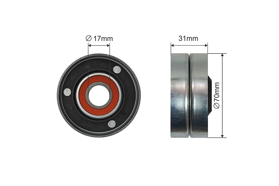 V-belt tensioner pulley RNK-LR-015 NTY for LAND ROVER DISCOVERY IV DISCOVERY III - Image 4