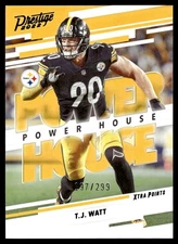 2022 Panini Prestige Power House Xtra Points Blue T.J. Watt 197/299 #PH-18