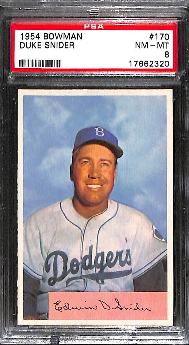 1954 Bowman #170 DUKE SNIDER PSA 8 NM-MT 17662320 