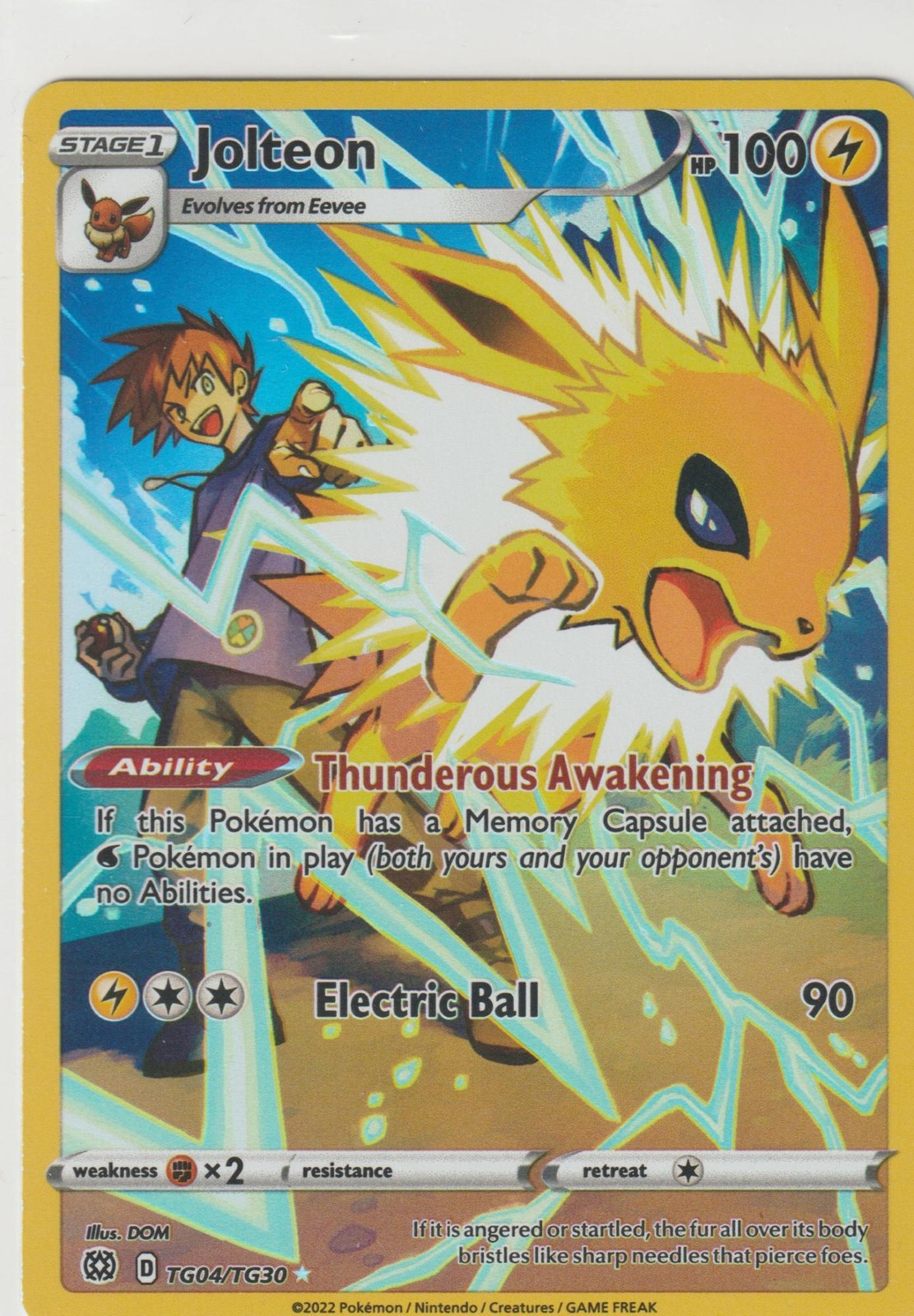 Jolteon TG04/TG30 Holo Brilliant Stars Trainer Gallery Pokemon NM