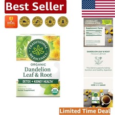 Organic Dandelion Leaf Root Tea - Detox and Digestive Support - 16 Bags