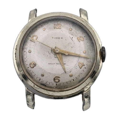 1957 Timex Men's Mechanical Watch Vintage Shock Resistant 1950's Mid Century Lot