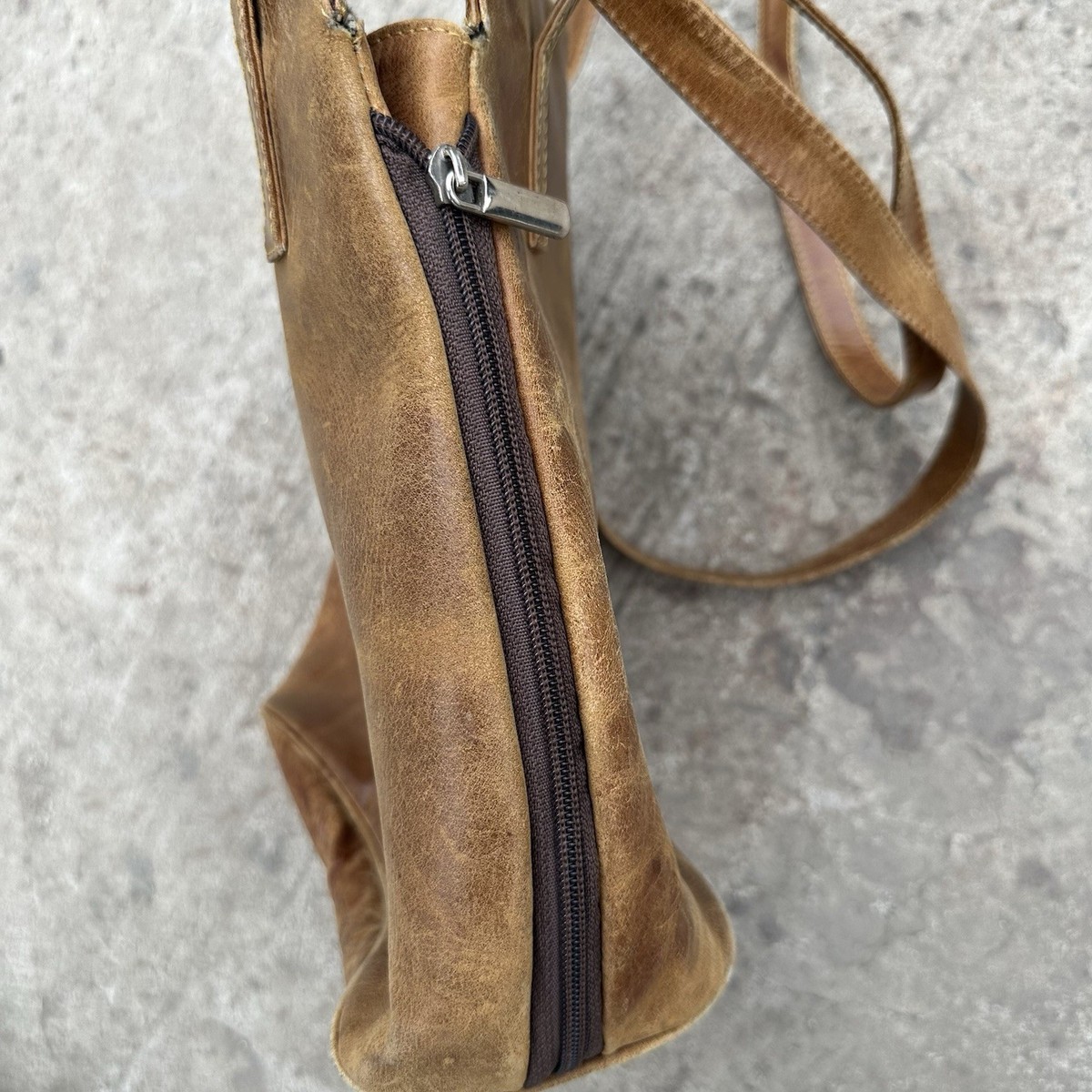 Vintage Leather Handle Bag Y2K Japan Style 00s USA Grunge
