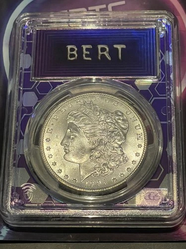 1901-O Morgan Silver Dollar MS64 PCGS Bert trader bea label