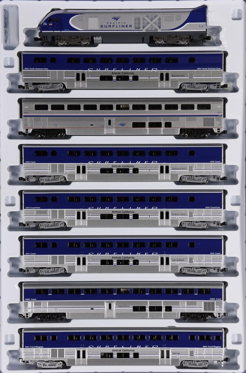 KATO N Scale SC-44 Charger Amtrak Pacific Surfliner 8-Car